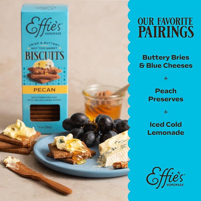 Effie's Homemade Biscuits - Variety Pack - Pecan, Walnut, Oatcakes, Cocoa, Corn - 5 Pack