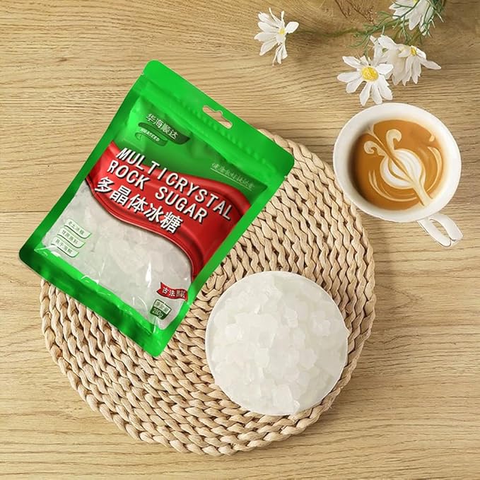 Fraunitsh Natural Rock Sugar, 9.87oz Crystal Rock Sugar Whole for Beverages Baking Cooking pho, Small Pieces Sugar Crystals