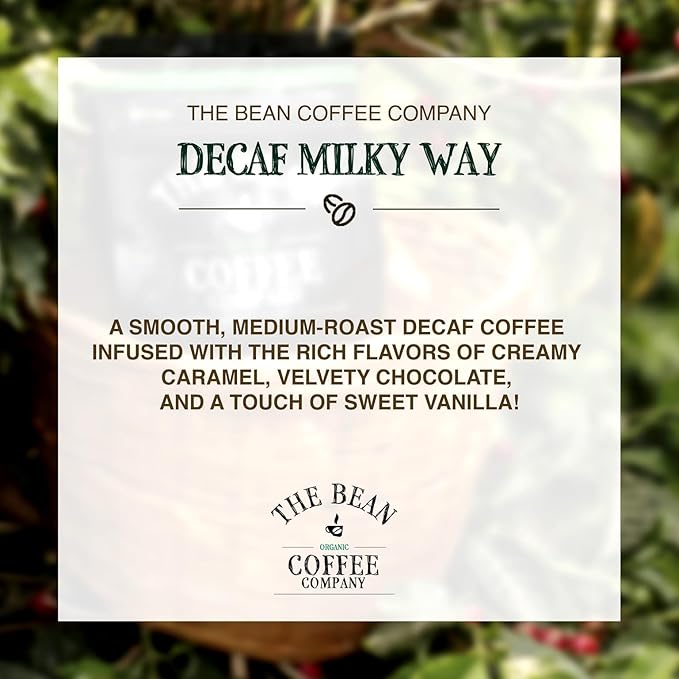 The Bean Organic Coffee Company Water Processed DECAF Milky Way, Medium Roast, Whole Bean Coffee, 5-Pound Bag
