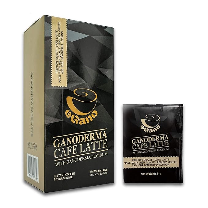 3 Boxes eGano Premium Ganoderma Cafe Latte Instant Coffee With Ganoderma Lucidum Extract (21g x 20 Sachets Box), (EGBC)