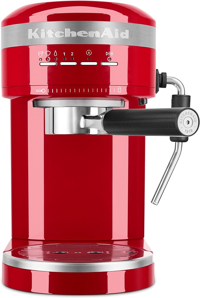 KitchenAid Metal Semi-Automatic Espresso Machine - KES6503, Empire Red, 1.4 Liters