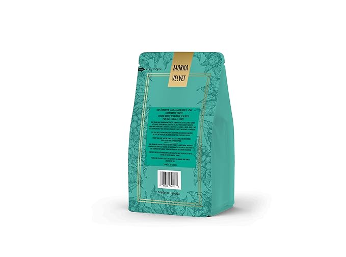 Mokka Velvet Ethiopian Coffee Ground - Organically Grown Dark Roast Coffee Ground, Single Origin, Ground Coffee, 100% Ethiopian Harar Arabica Coffee, Resealable Bag 454g.