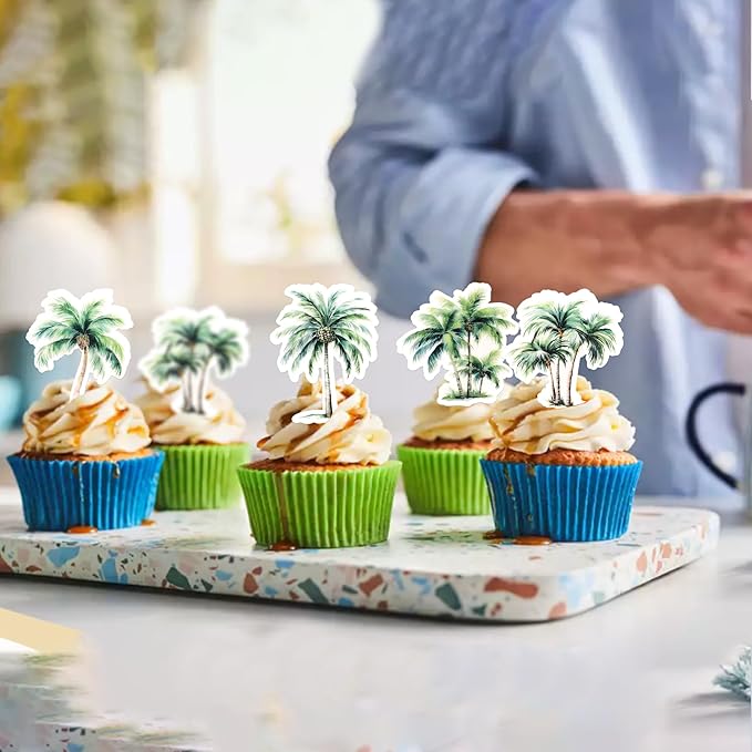 60 Pack Edible Surfboard Cupcake Toppers Wafer Paper Surfboard Cupcake Picks Holiday Beach Surf Cake Decorations for Summer Beach Theme Baby Shower Birthday Party Supplies