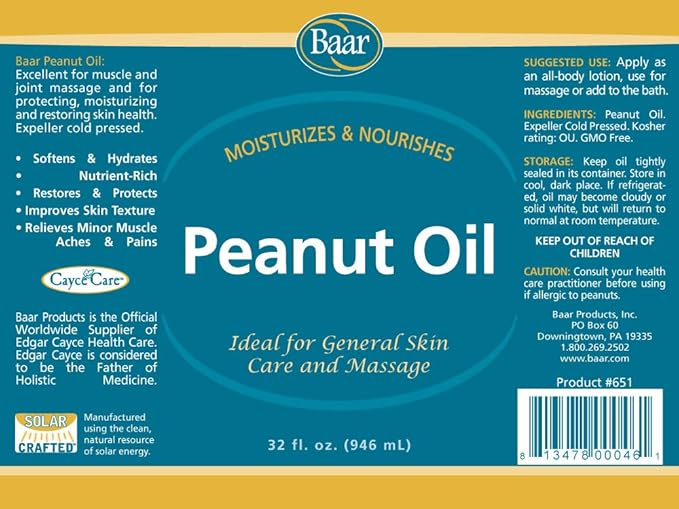 Baar Refined Peanut Oil (32 Ounces)