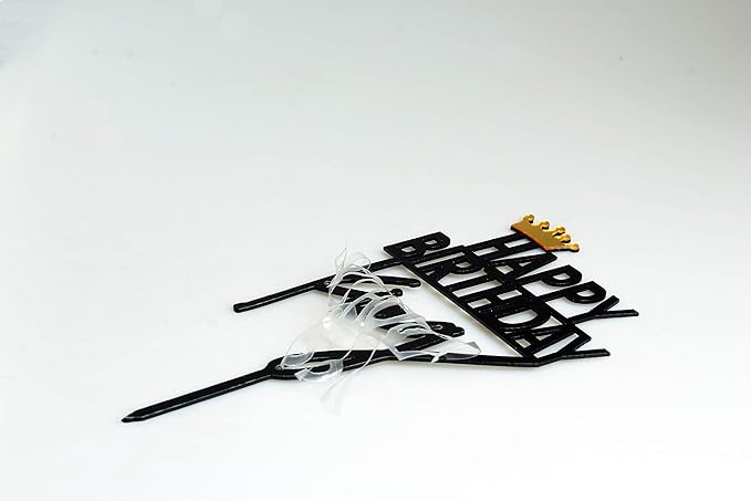 ZHENGYE crown king Birthday Cake Topper Acrylic Decorations