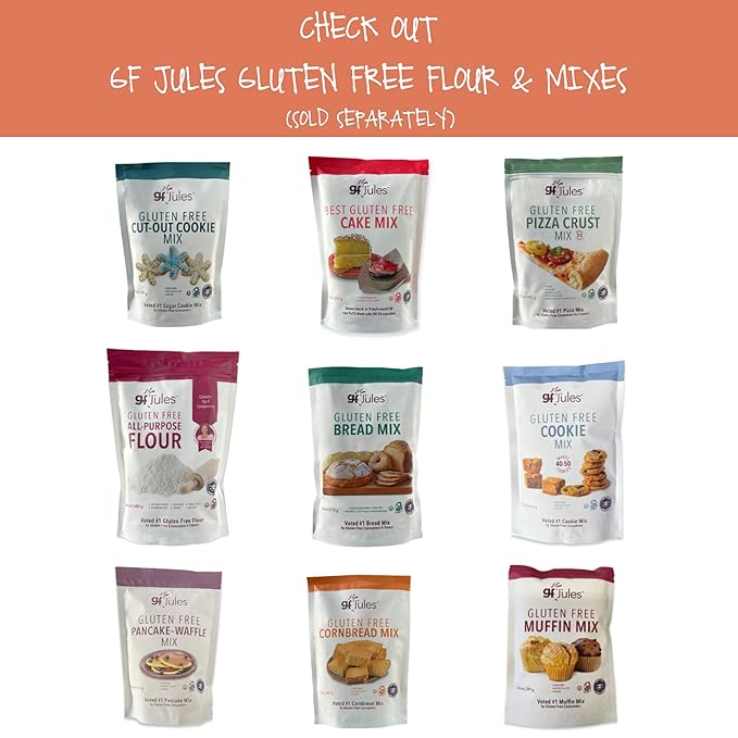 gfJules Certified Gluten Free Graham Cracker and Gingerbread Baking Mix | No Grit, Non-GMO, Vegan | Certified Top 9 Allergen-Free & Kosher | Perfect Long-Lasting Snacks | 19 Ounces