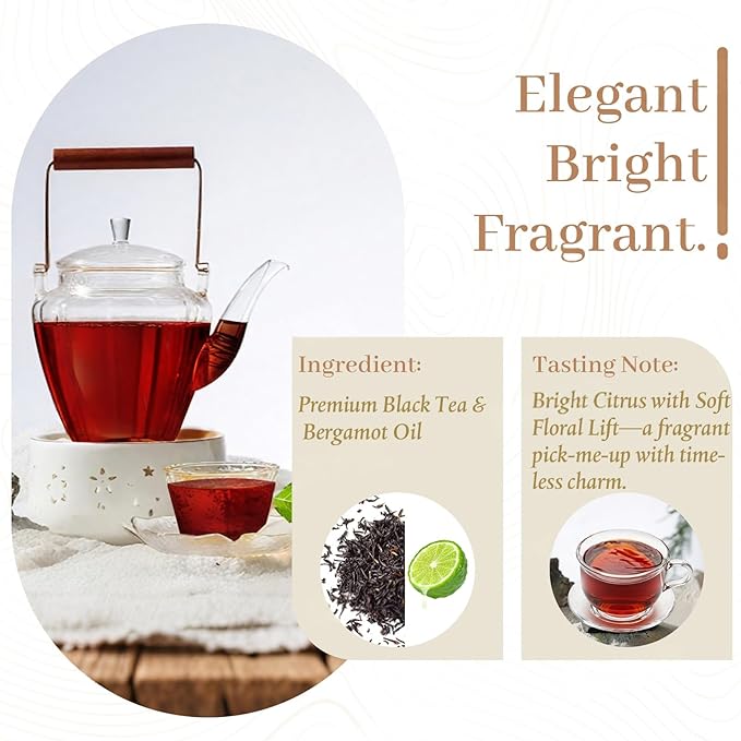Johou Earl Grey Tea Pods, Compatible with All K-Cup Brewers & Keurig 2.0, 24 pods