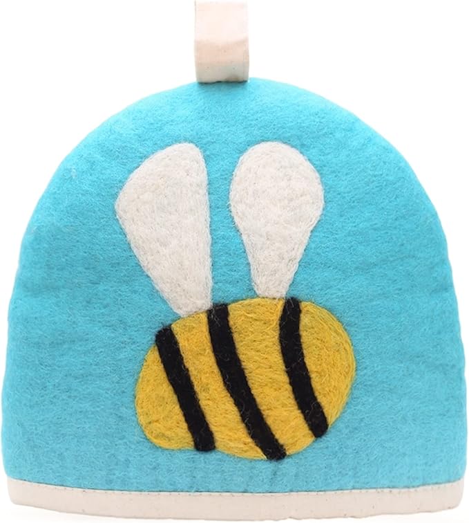 Glaciart One Wool Teapot Cozy Kettle Cover | Dome Shaped Large Tea Cosy, Kettle or French Press | Handmade & Needle Felted from Natural Wool | Warms Up to 2 Hours | Great as Gift