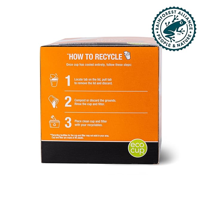 Wawa Mild Roast Single Cup Decaf Coffee Pods, 72 Pods, 6 Boxes, Regular Smooth & Balanced Classic Decaf Blend, Single Serve, 100% More Responsibly Sourced from Rainforest Alliance Certified Farms
