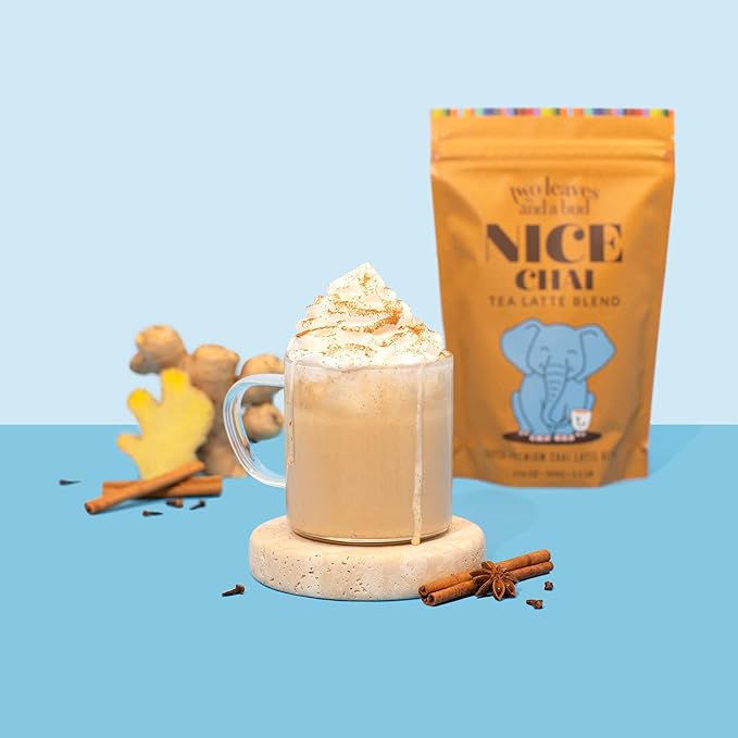 Two Leaves and a Bud Chai Tea Latte Mix, Chai Powdered Tea Mix, Serve Hot or Cold | 1 Resealable Bag, 1.1 lbs
