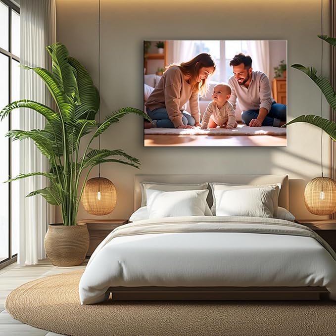 Personalized Custom Canvas Prints, Photo on Canvas Transform Your Photos into Stunning Framed Wall Art-Digitally Printed Photo to Canvas - Ideal for Home Decor, Gifts (48L?쐘36W" 120x90cm)