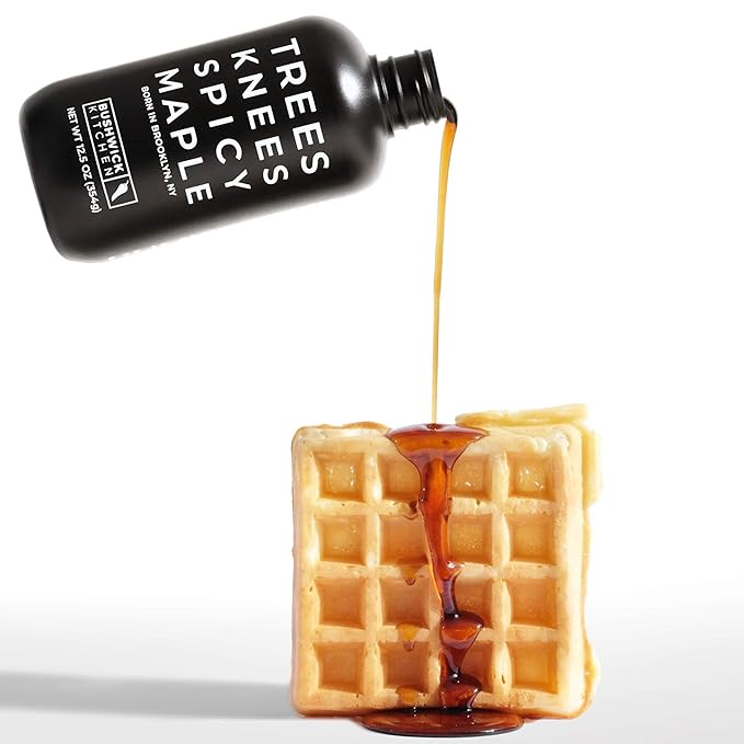 Trees Knees Spicy Maple, Organic Maple Syrup Infused with Habanero Peppers, 11.5 Ounce Bottle, Vegan, Gluten Free, Paleo-friendly, Grade-A, Great Food Gifts or Food Gift Basket