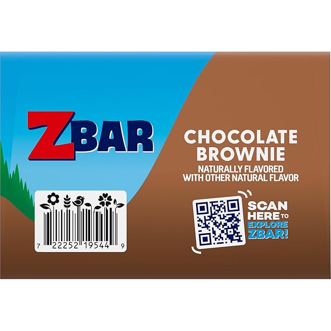 Zbar - Chocolate Brownie - Soft-Baked Energy Snack Bars - Non-GMO - 11g Whole Grains - USDA Organic Granola Bars (24 Pack)