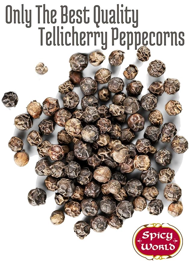 Spicy World Whole Black Peppercorns 1.75 Pound Bag - Steam Sterilized- Non-GMO Black Pepper - Peppercorns for Grinder Refill