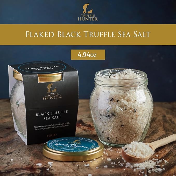 TruffleHunter - Flaked Black Truffle Cornish Sea Salt - 4.94 Oz