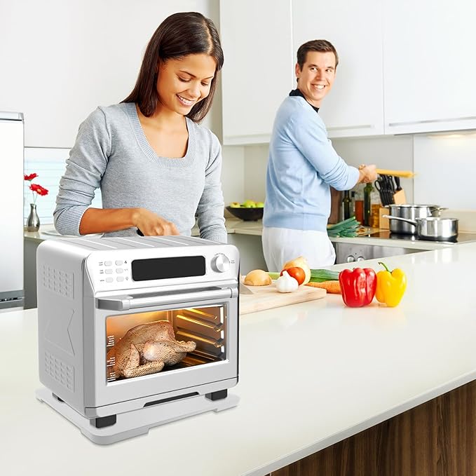360째 Rolling Tray Bamboo Appliance Slider for Kitchen Appliances, for Breville Espresso Machine Accessories, Sliding Tray for Coffee Maker Appliances Mat Easily from Under The Cabinet White13"횞15.7"
