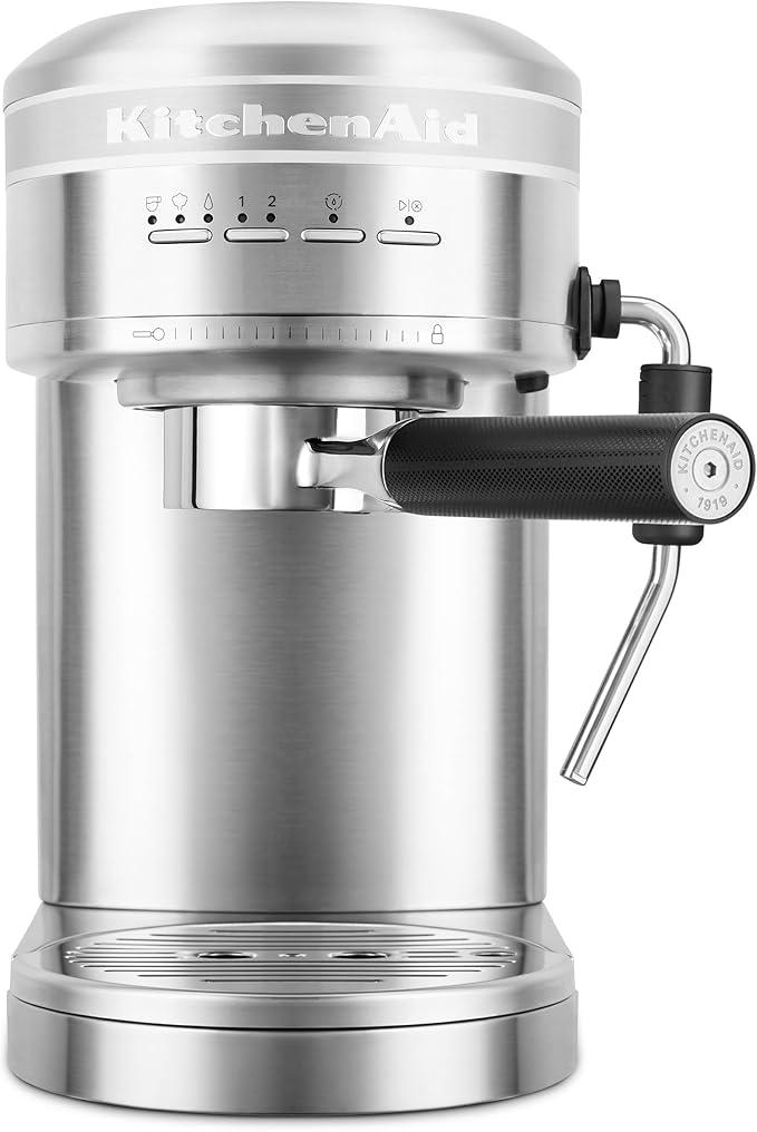 KitchenAid Metal Semi-Automatic Espresso Machine - KES6503, Brushed Stainless Steel, 1.4 Liters