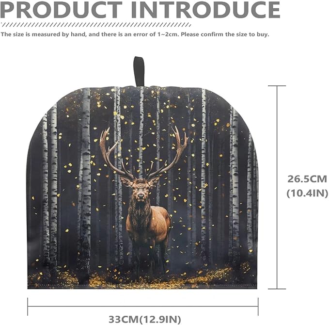 Woods Plum Deer Tea Pots Cozy Reusable Durable Teapot Dust Cover Soft Lightweight Fabric Keep Tea Warm for Housewife Mom Friend Home Kitchen D챕cor