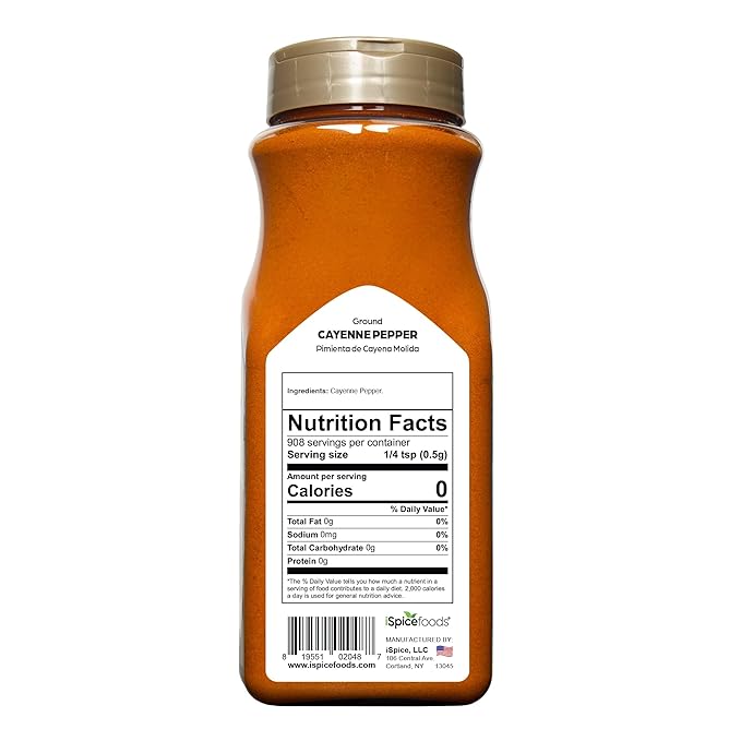 iSpice | Cayenne Red Pepper | 16 oz | Bulk Size | Kosher | Rich Aroma