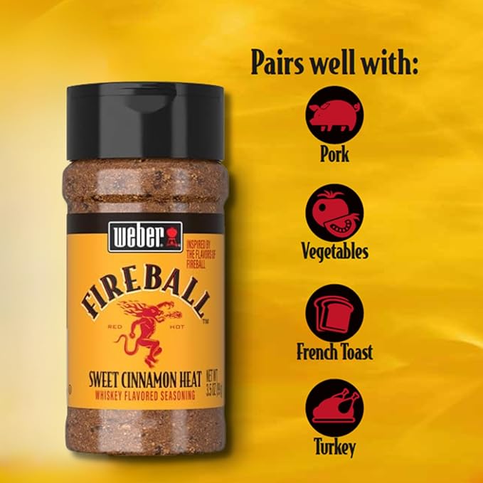 Weber Fireball Whiskey Flavored Seasoning, 3.5 Ounce (Pack of 2)