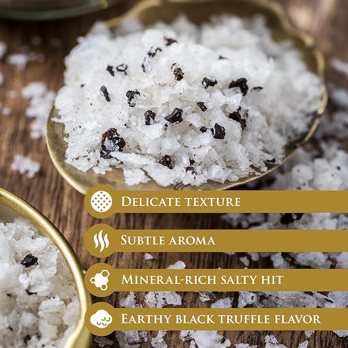 TruffleHunter - Flaked Black Truffle Cornish Sea Salt - 4.94 Oz