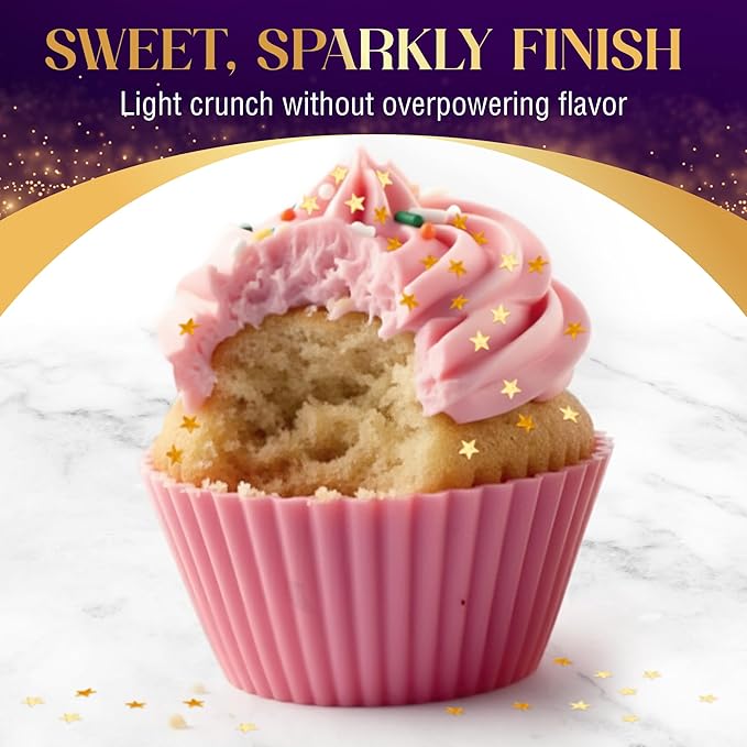 Goldz Edible Star Glitter ??Metallic Edible Stars for Cake Decorating, Cake Decorations, Gold Star Sprinkles for, Gold Flakes ??Dessert Toppers for Cakes, Cupcakes, Flakes and Cookies, 5grams