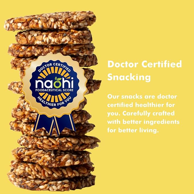 Super Seed Crackers, Gluten Free & Keto Friendly Healthy Snacks, Vegan, Zero Sugar, Paleo & Diabetic Friendly, Nut Free, 20g High Protein, 18g High Fiber, 3.56oz Each, 4-Pack, Fennel & Black Cumin