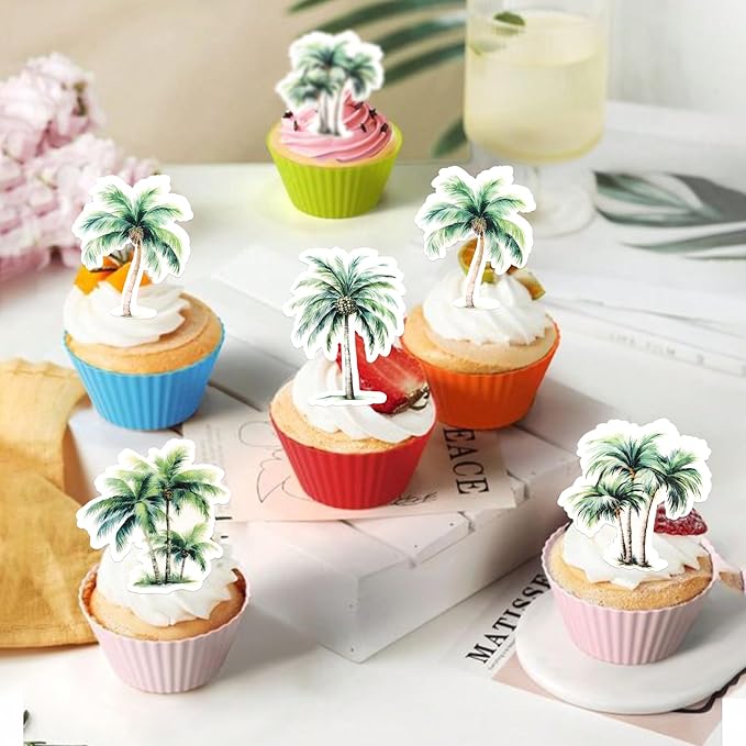 60 Pack Edible Surfboard Cupcake Toppers Wafer Paper Surfboard Cupcake Picks Holiday Beach Surf Cake Decorations for Summer Beach Theme Baby Shower Birthday Party Supplies
