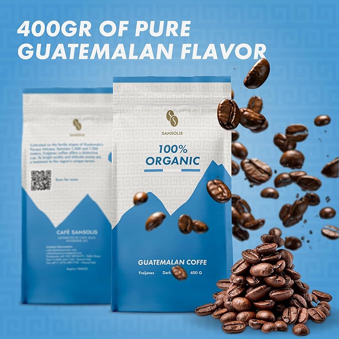 Ground coffee, Ground coffee dark roast, 100% Guatemalan Coffee, Fraijanes ground coffee flavored, Coffee in a 14oz bag