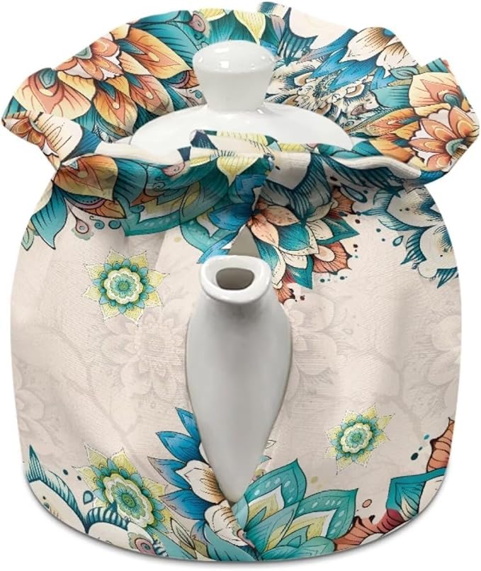 Azetc Tea Cozy for Teapot Insulated Dragonfly Teapot Cozy Western Tea Cosy for Teapot Dust Protector Southwestern Navajo Tea Cozy