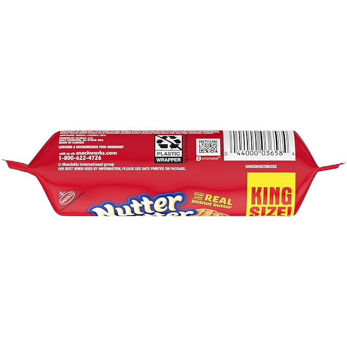 Nutter Butter Peanut Butter Sandwich Cookies, King Size, 3.5 oz