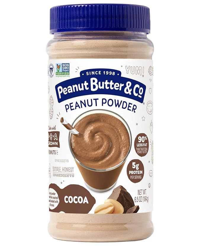 Peanut Butter & Co. Cocoa Peanut Protein Powder, Non-GMO Project Verified, Gluten Free, Vegan, 6.5 oz Jar