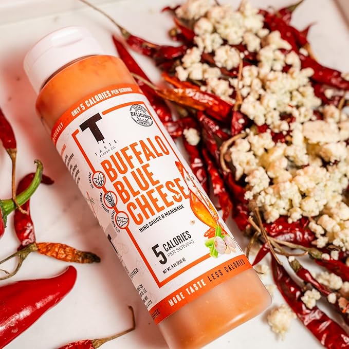 Taste Flavor Co. Grilling, Dipping Sauce and Marinade, Great Tasting, Low-Calorie Sauces, Keto Friendly, No Oils (3 Pack, Buffalo Blue Cheese)