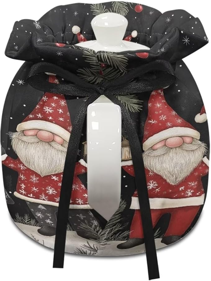 Christmas Gnome Tea Cozy for Teapot Insulated for Keeping Warm Kitchen Home Decorative Accessories Keep Warm Tea Kettle dust Cover for Machine Washable