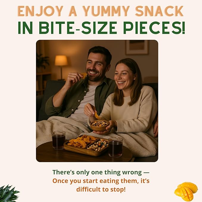 Fruitcraft Dried Mango No Sugar Added 22lbs | Pure, Fresh Mango Chunks Flavor in Bulk | All-Natural Dried Mangoes for Snacking, Baking, and More | Premium Dry Fruit Mango Slices