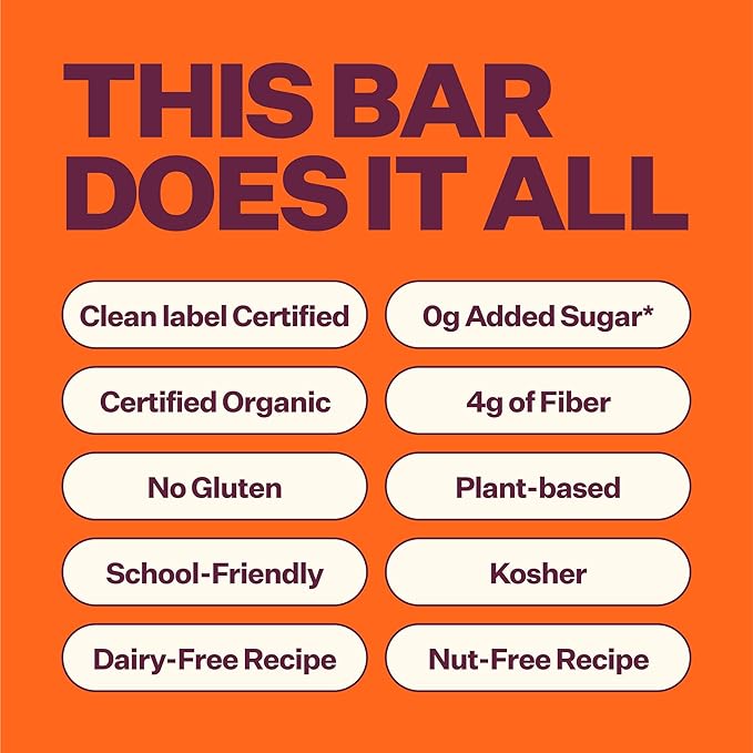 Yumi Organic Toddler Snacks Bars - Gluten-Free, No Added Sugar, 7+ Vegetables, Soft-Baked Crust, Yumi Bars Healthy Toddler Organic Snacks - School Safe for Lunch Boxes, Apple Cinnamon & Squash (30ct.)
