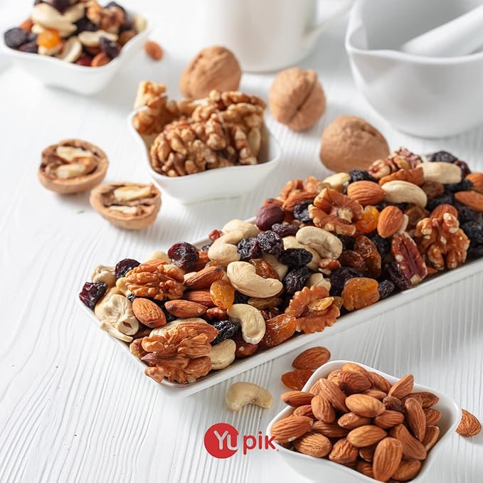 Yupik Camp Mix, 2.2 lb (35.2 oz), A Blend of Raisins, Papaya, Almonds, Walnuts & Yogurt Peanuts, Cholesterol Free, Kosher, Perfect for Snacking, Topping & Baking