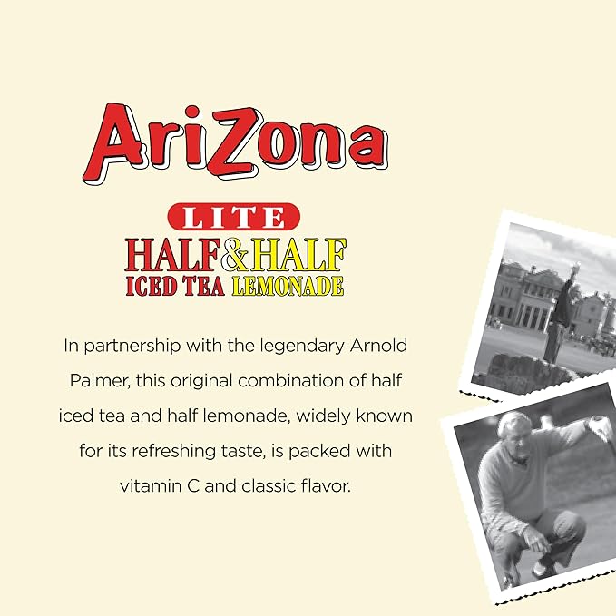 AriZona Arnold Palmer Half and Half - 16 Fl Oz (Pack of 12)