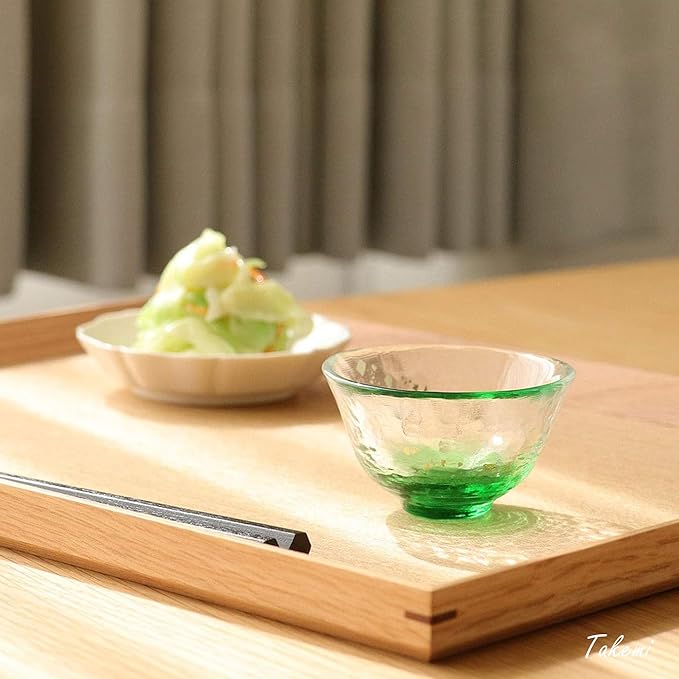 Japanese Handcrafted Sake Glass Set, Artisan Glassware for Cold Sake and Shochu, Made in Japan (Sake Cup Set (4pcs) ??Festival & Nature Series, 1.7 fl oz (50ml))