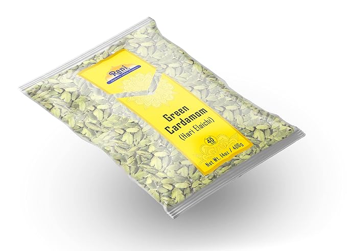 Rani Green Cardamom Pods Spice (Hari Elachi) 14oz (400g) ~ All Natural | Vegan | Gluten Friendly | NON-GMO | Product of India