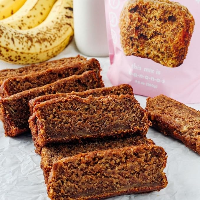 GoNanas Original Oat Flour Banana Bread Mix, Suitable for Plant Based Vegan Diets, Gluten Free Dairy Free Snacks, Healthy Snacks For Adults, Muffin Mix, Nut Free, Cupcakes Dessert, NON-GMO, 1pk