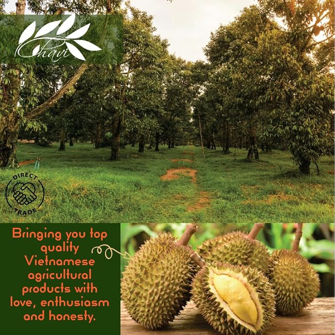 CHAVI Freeze-Dried Durian (King of Fruits) - 2 Oz - Healthy 1 Ingredient Superfood - Family Supersnacks - No Added Sugars or Preservatives - Non-GMO, Vegan, Gluten-Free??,<div>