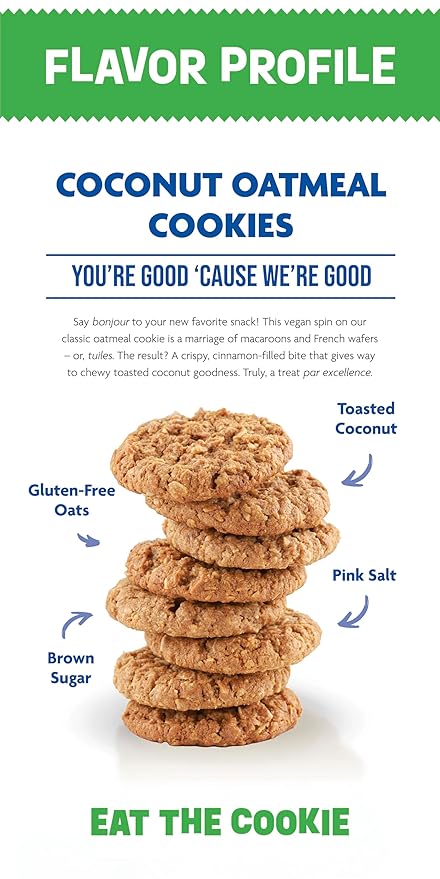 Steve & Andy???Crunchy, Chewy Coconut Oatmeal Cookies -Organic, Gluten Free, Non-Gmo, Vegan, Dairy Free, Nut Free, Egg Free, Wheat Free, Soy Free, Plant-Base??16.5 Oz, 3 Boxes (30 Cookies)