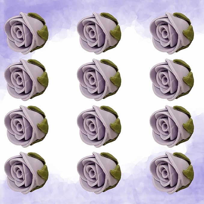 Confect Edible Flower | Edible Lilac Lavender Flowers ??Perfect Cake & Cupcake Decorations | Toppers for Doughnuts- Vegan, Gluten-Free, Nut-Free,Palm Oil-Free -Pack of 12