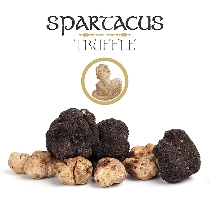 Spartacus White Truffle, Chopped, Preserved in Extra Virgin Olive Oil, The Perfect Gourmet Seasoning for Pizza, Pasta, Salads, Potatoes (3.17 oz)