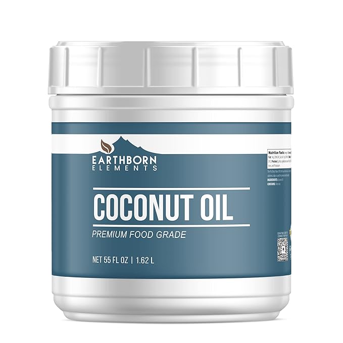 Earthborn Elements Coconut Oil (55 fl oz), Non-Hydrogenated, Food Grade, Always Pure