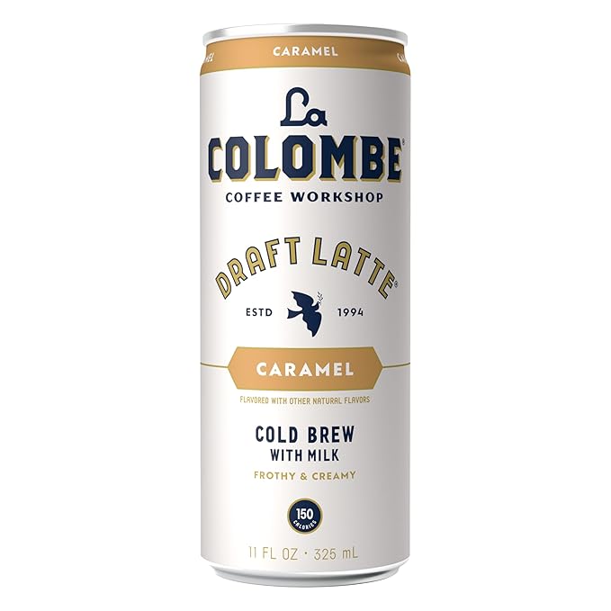 La Colombe Coffee, Caramel Draft Latte, 11 fl oz Cans (Pack of 12), Coffeehouse Quality Cold Brew, Specialty Grade Coffee Beans, Ready-to-Drink On-the-Go
