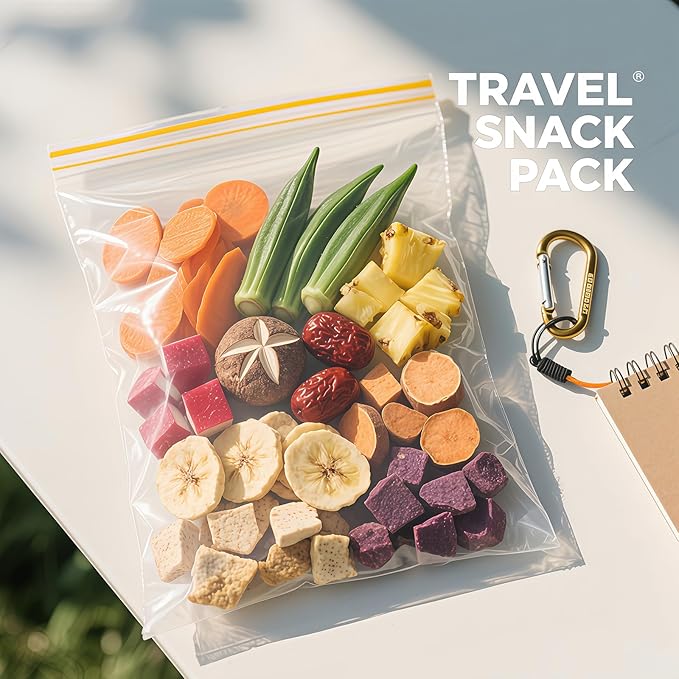 Freeze-Dried Fruit & Veggie Crisps - 12-Type Crunchy Mix, 8.8oz (250g) Pack | Super food Snack | Crunchy Plant-Based Chips