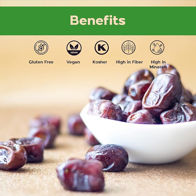 Sincerely Nuts No Sugar Added Pitted Dried Dates, 2lb - Whole Fresh Unsweetened Dry Date Pieces - Natural Non Sugared Dates for Mixed Fruits, Bread & Smoothies - Vegan, Kosher & Gluten Free Snack