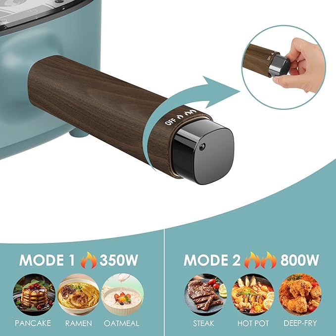 2L Electric Pot with Steamer, Portable Hot Pot Electric with Upgrade Honeycomb Nonstick Coating for Dorm, Office, Travel, Multi Cooker Pot for Ramen, Soup, Oatmeal (Tongs Included)